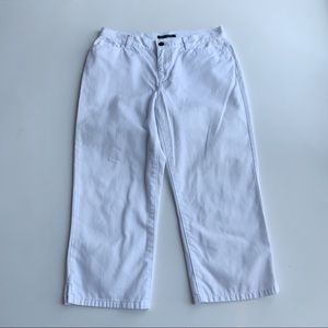 Lauren Ralph Lauren Vintage Classic Mid Calf White Jeans 100% Cotton Size 4